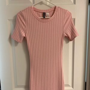 Pink tight fitted min dress